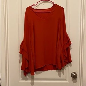 Burnt orange blouse